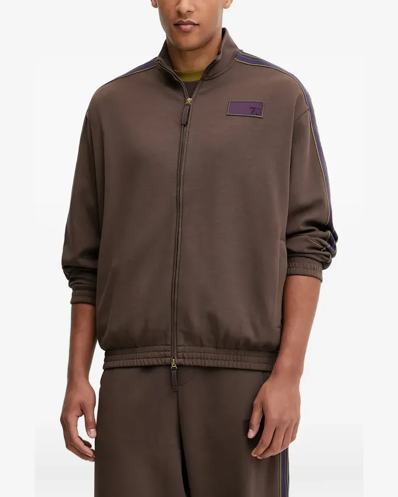 EA7 striped-detail tracksuit - Braun Braun