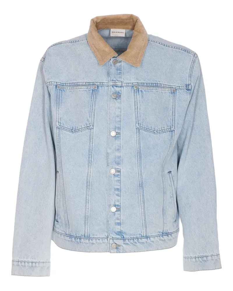 Drôle de Monsieur Jeansjacke mit Cordkragen - Blau Blau