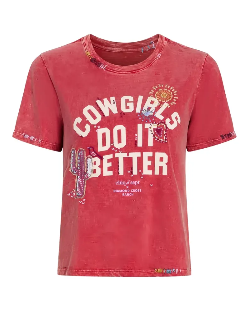 Cinq à Sept lettering T-shirt - Rot Rot