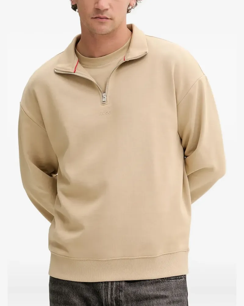 HUGO BOSS Sweatshirt mit Reißverschluss - Nude Nude