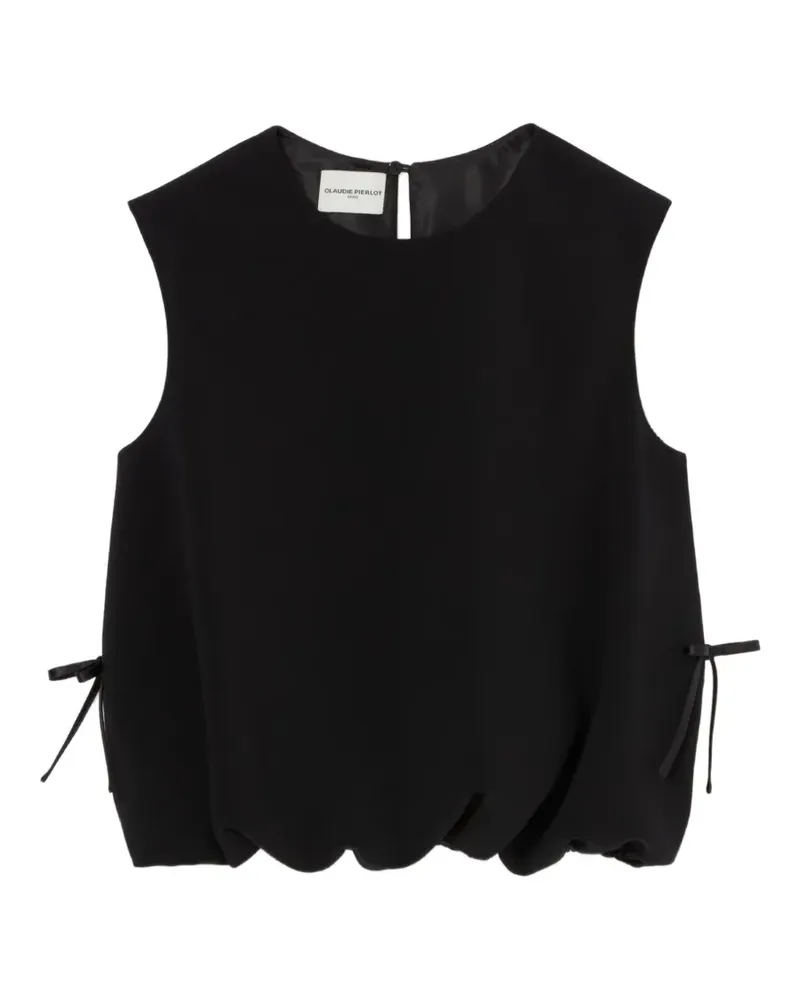 Claudie Pierlot Top mit Schleifendetail - Schwarz Schwarz