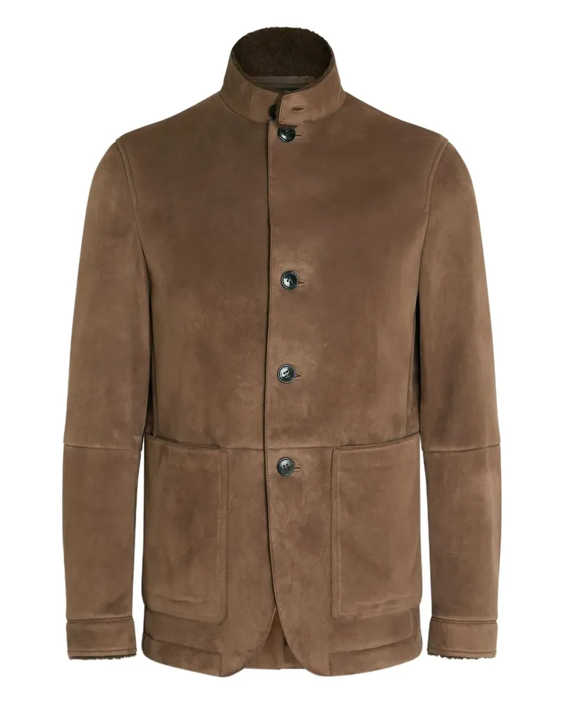 Ermenegildo Zegna Il Conte Jacke aus Shearling - Braun Braun