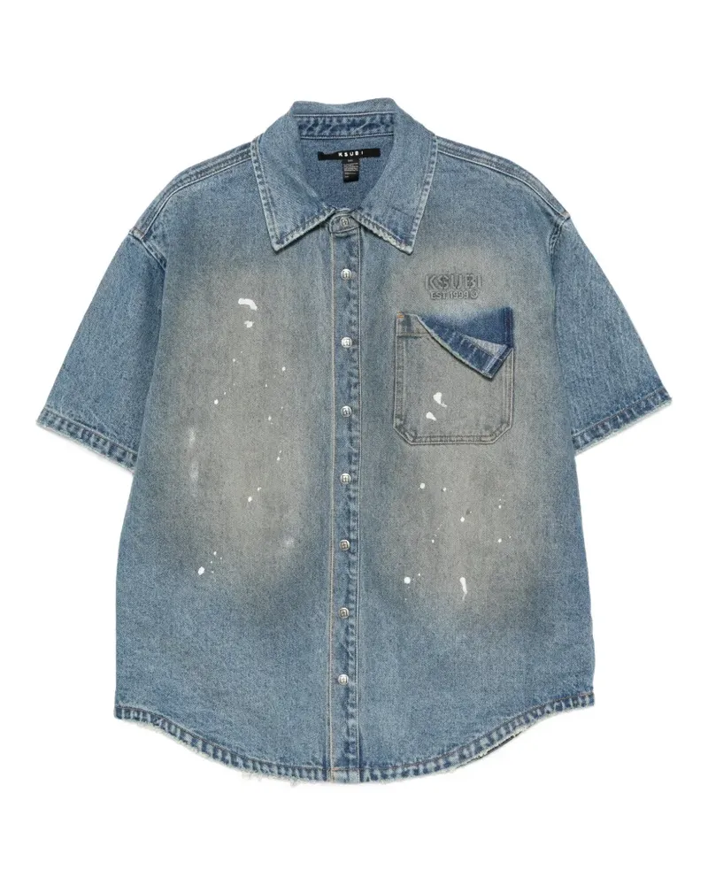 ksubi Garage paint-splatter shirt - Blau Blau