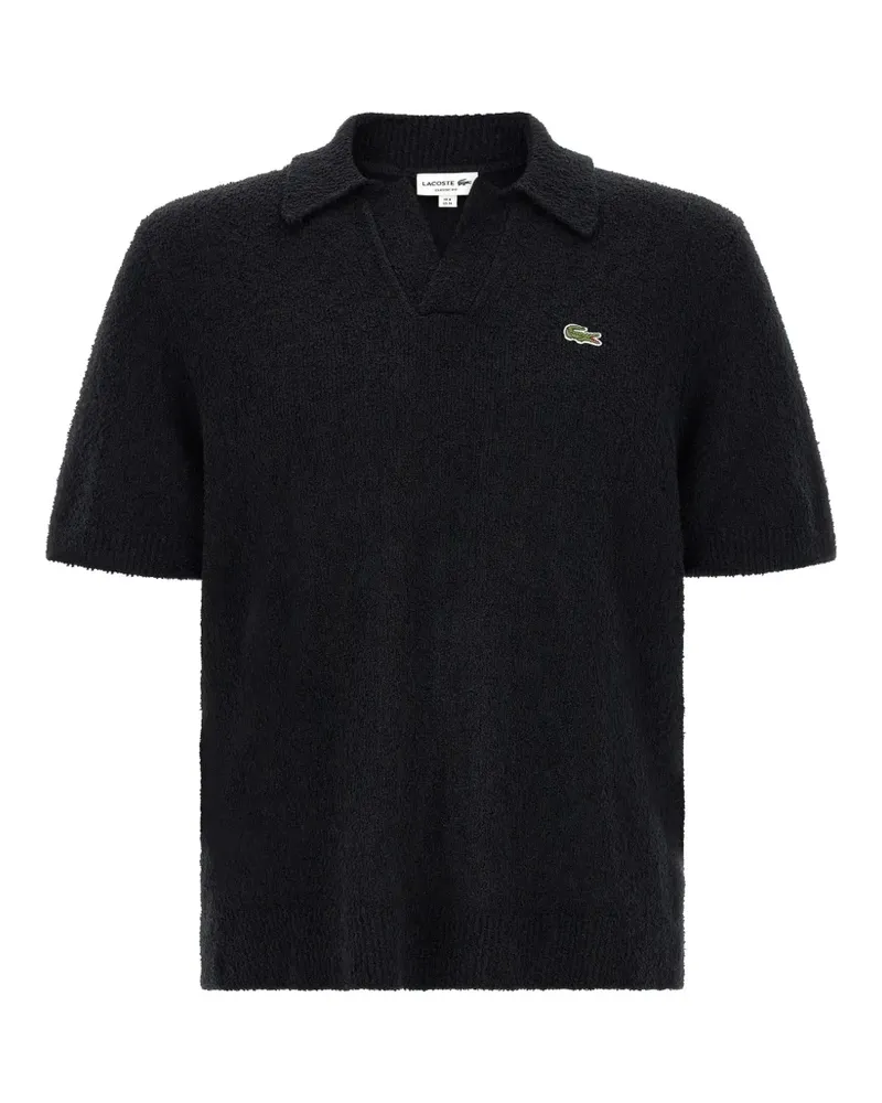 Lacoste logo-embroidered polo shirt - Schwarz Schwarz
