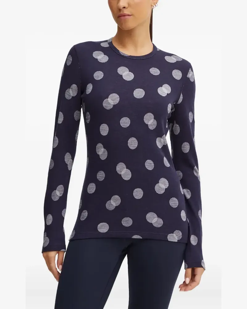Icebreaker polka dot-pattern long-sleeved top - Blau Blau