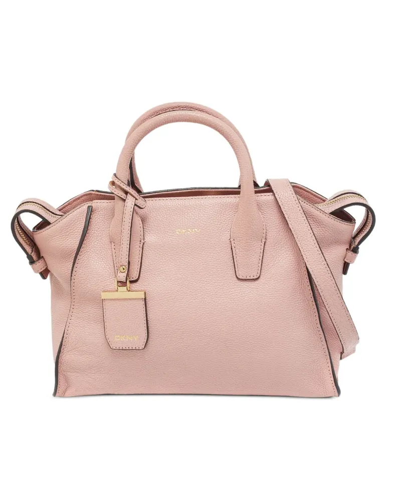 DKNY 2015 mittelgroße Chelsea Tote Bag aus gekörntem Leder - Rosa Rosa