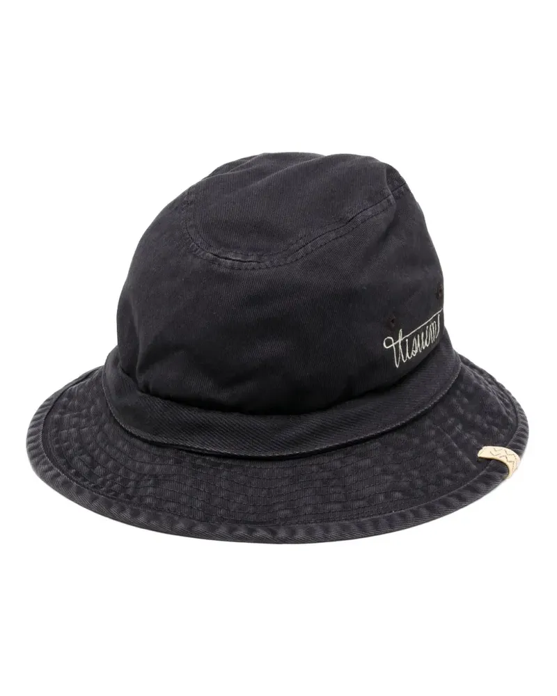 Visvim Fischerhut mit Logo-Stickerei - Schwarz Schwarz