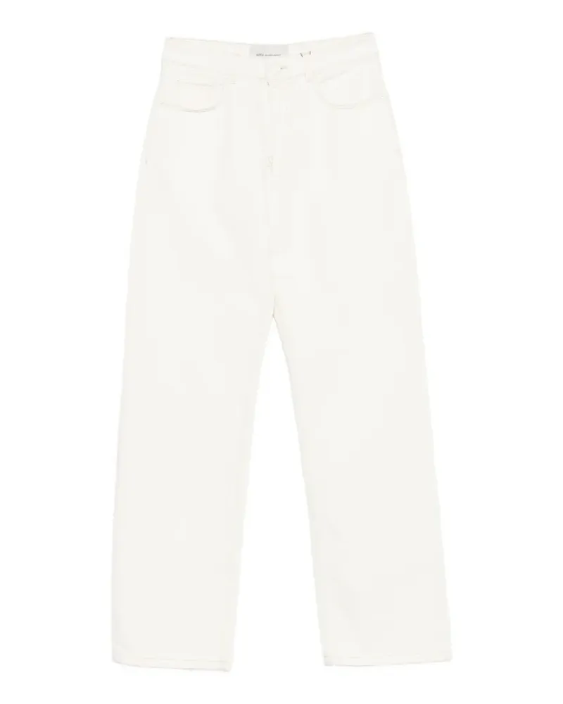 AMI Paris Straight-Leg-Jeans mit Logo-Patch - Nude Nude