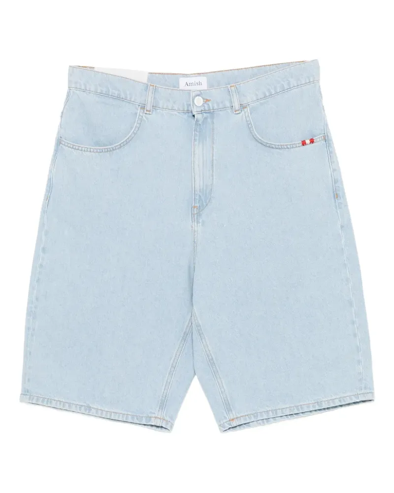 Amish faded-effect denim shorts - Blau Blau