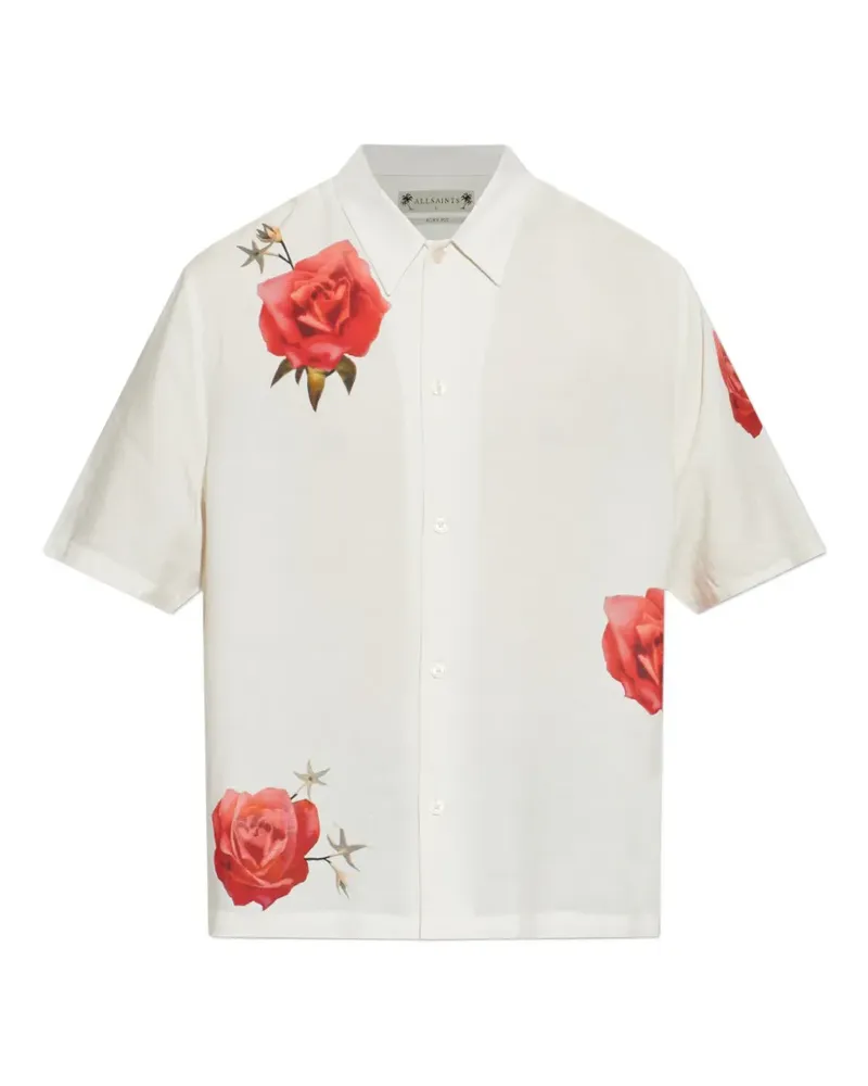AllSaints Fleur Hemd mit Blumenprint - Weiß Weiß