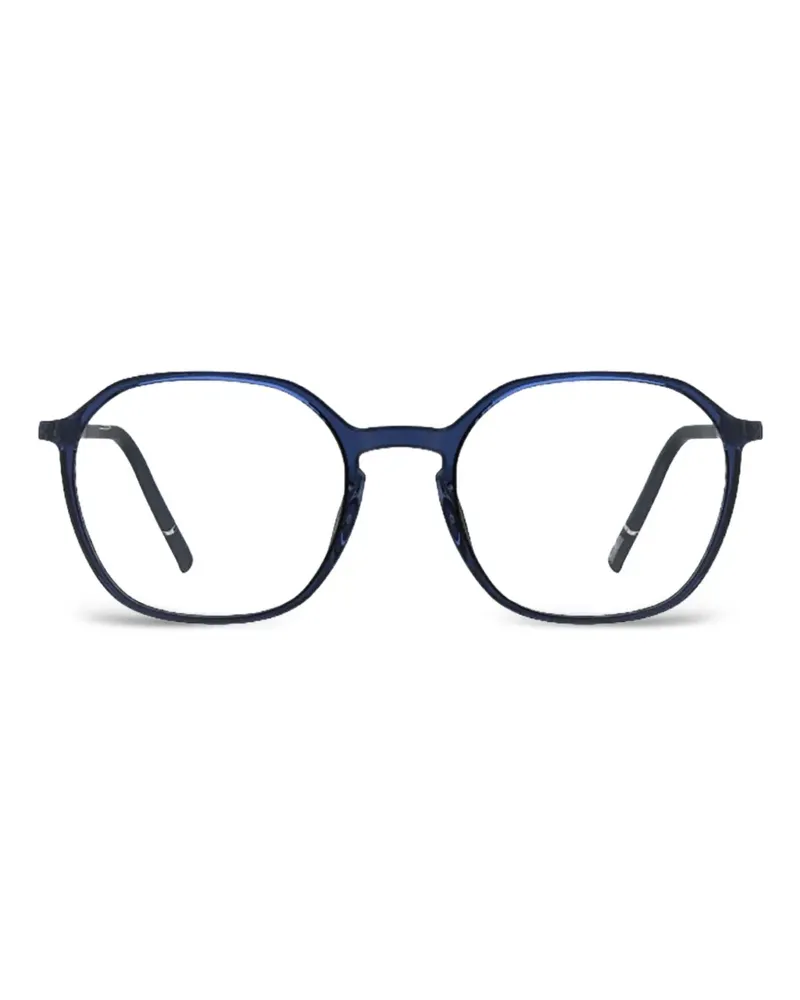 Silhouette Brille mit geometrischem Gestell - Blau Blau