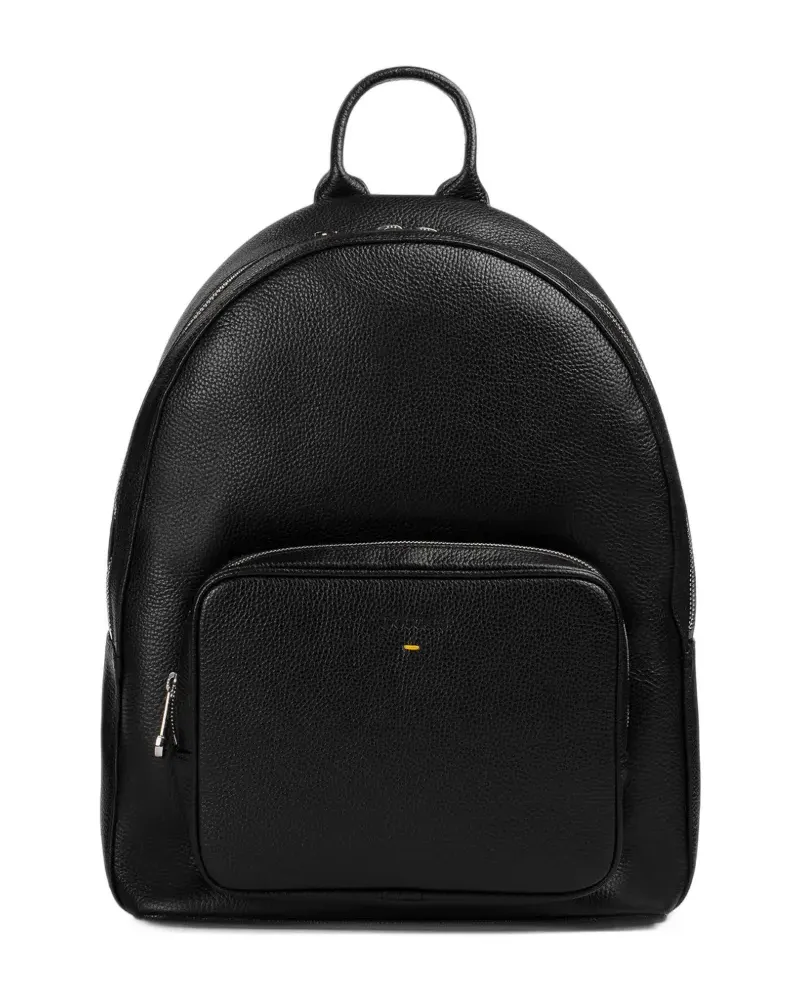 Doucal´s tumbled leather backpack - Schwarz Schwarz
