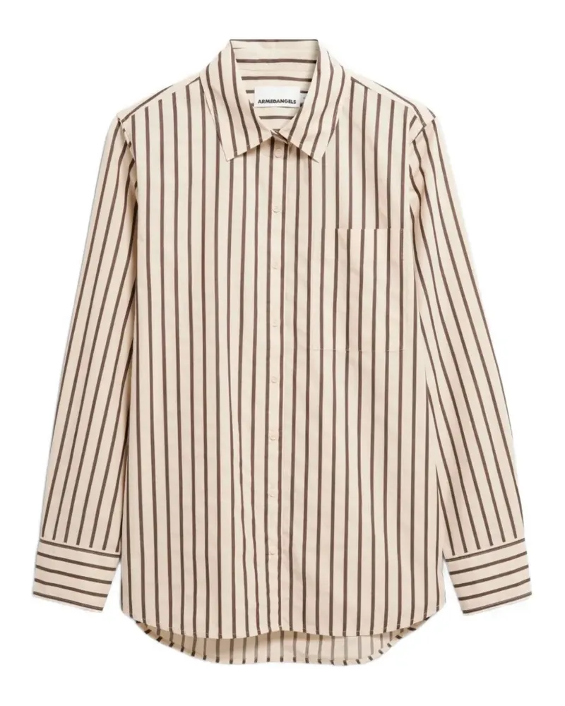 Armedangels striped loose-fit shirt - Braun Braun