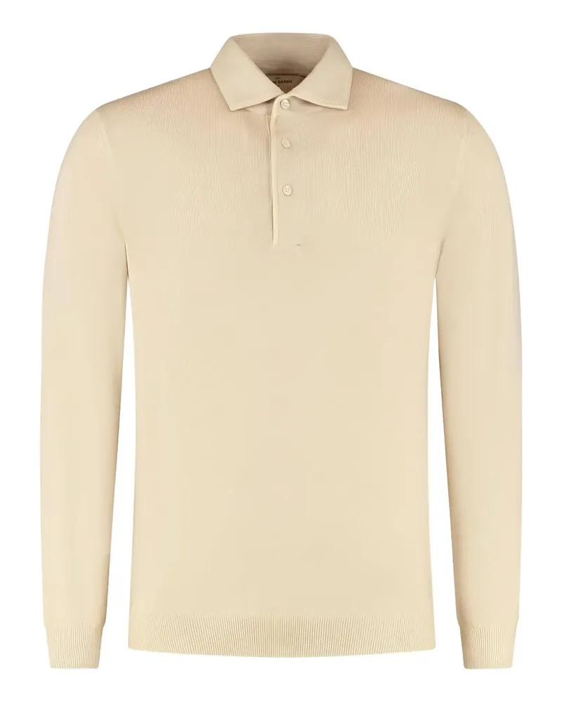 Gran Sasso Langärmeliges Poloshirt - Gelb Gelb