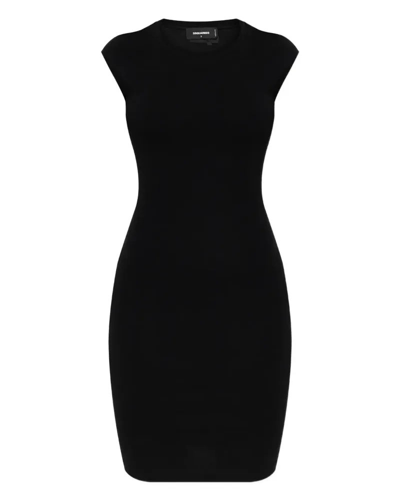 Dsquared2 Kurzärmeliges Minikleid - Schwarz Schwarz