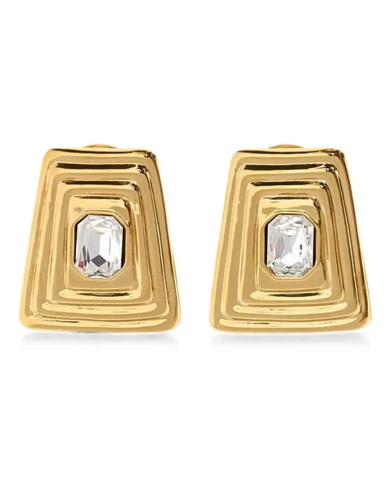 Alessandra Rich Ohrringe mit Kristallen - Gold Gold