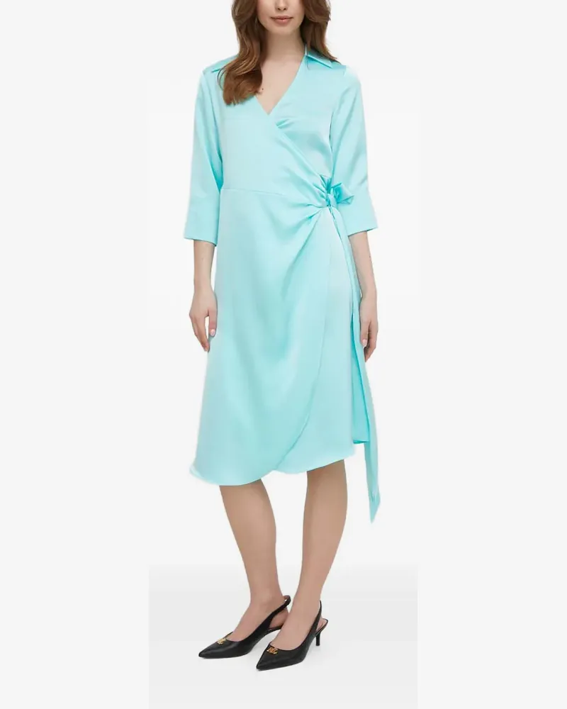 JOOP! tie V-neck dress - Blau Blau