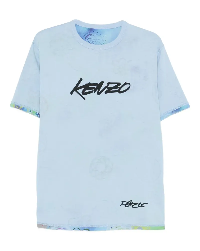 Kenzo x Futura 2000 T-Shirt mit Logo - Blau Blau