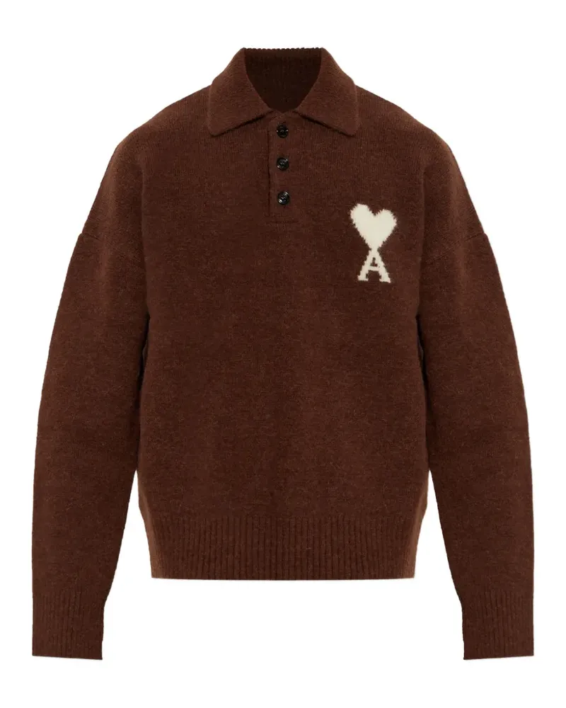 AMI Paris Ami de Coeur oversized sweater - Braun Braun
