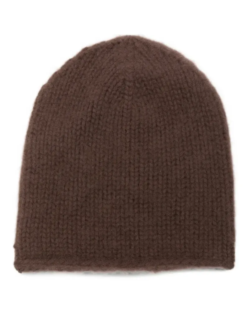 Liska Ottie chunky-knit cashmere beanie hat - Braun Braun