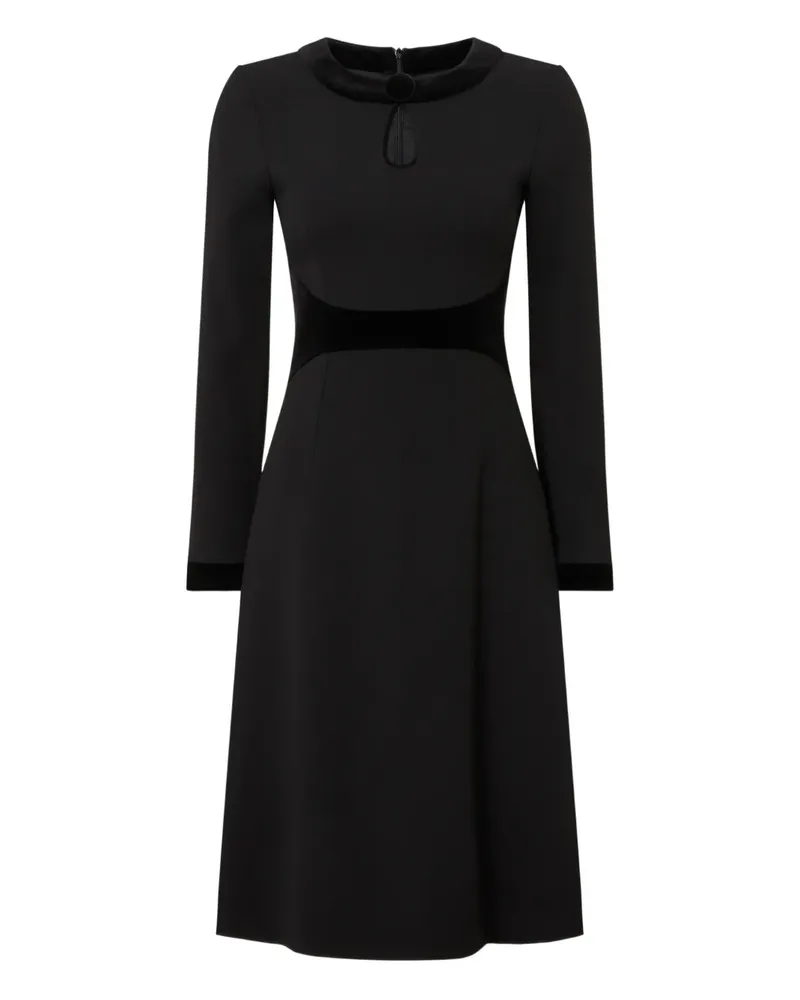 JANE Atelier Wilder keyhole velvet midi dress - Schwarz Schwarz