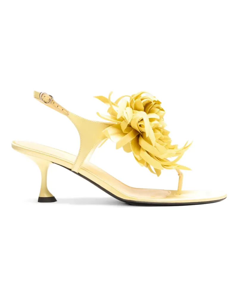 Proenza Schouler TEEN Sandalen mit Blumenapplikation - Gelb Gelb