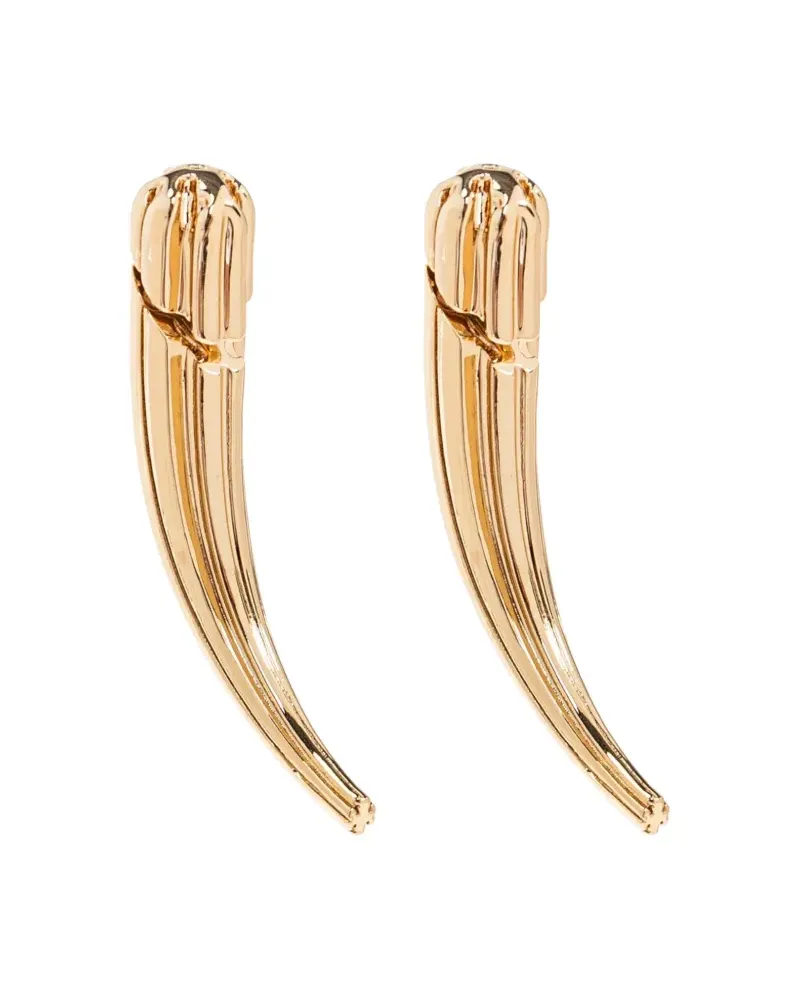 Tory Burch Gerippte Ohrringe mit Klaue - Gold Gold