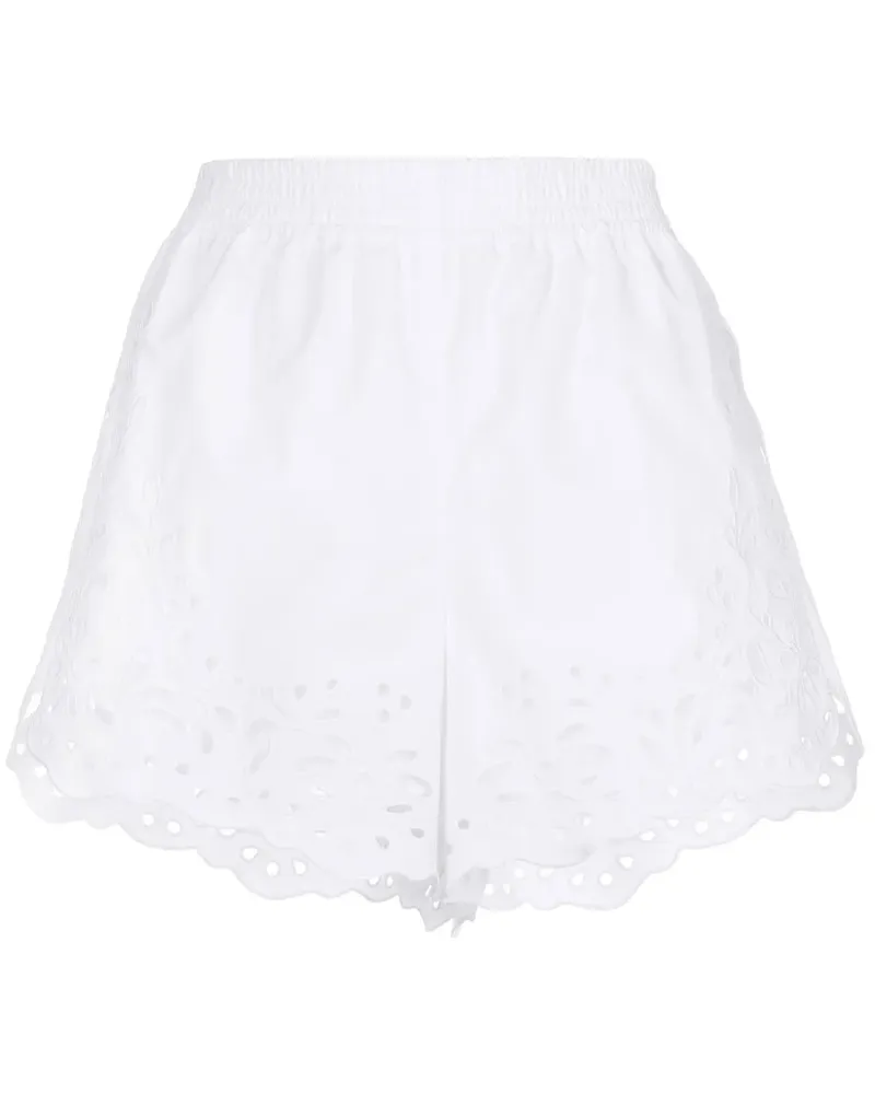 Chloé Shorts mit Lochstickerei - Weiß Weiß