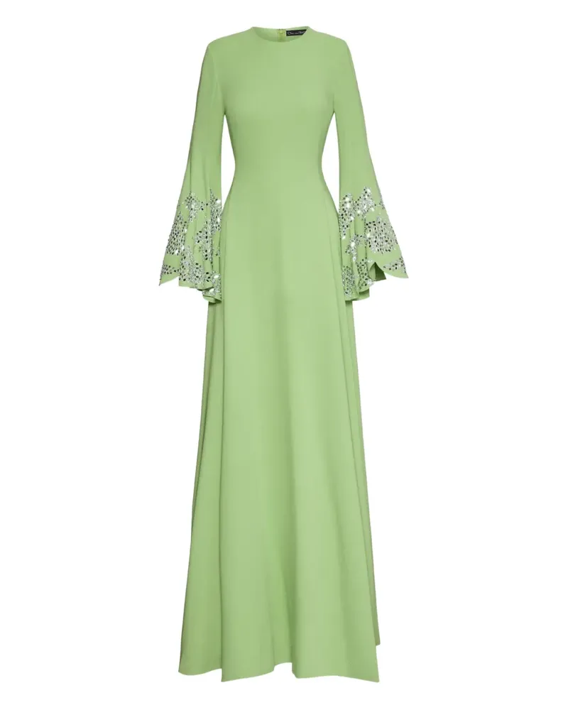 Oscar de la Renta Verziertes Maxikleid - Grün Grün
