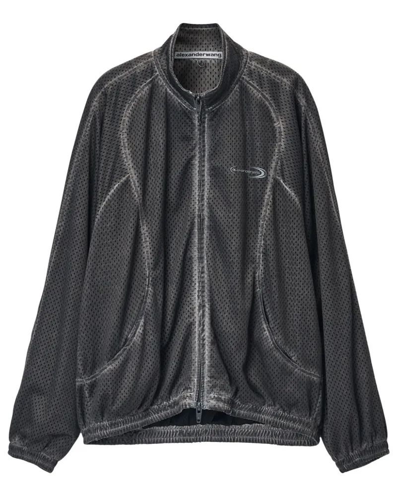 Alexander Wang Sportjacke aus Mesh - Schwarz Schwarz