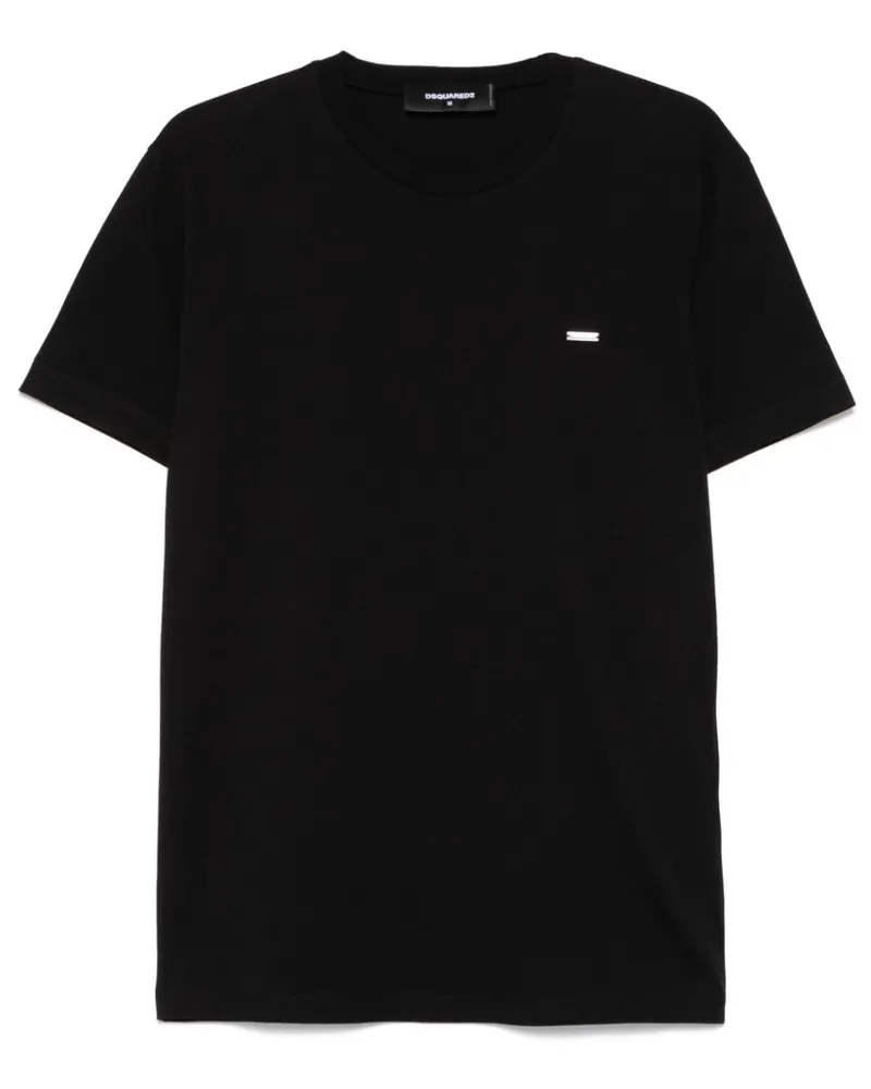 Dsquared2 T-Shirt mit Logo-Schild - Schwarz Schwarz