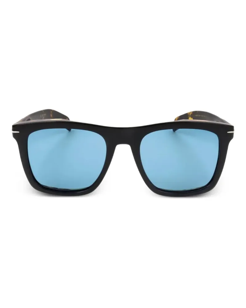 EYEWEAR by DAVID BECKHAM Eckige Sonnenbrille in Schildpattoptik - Schwarz Schwarz