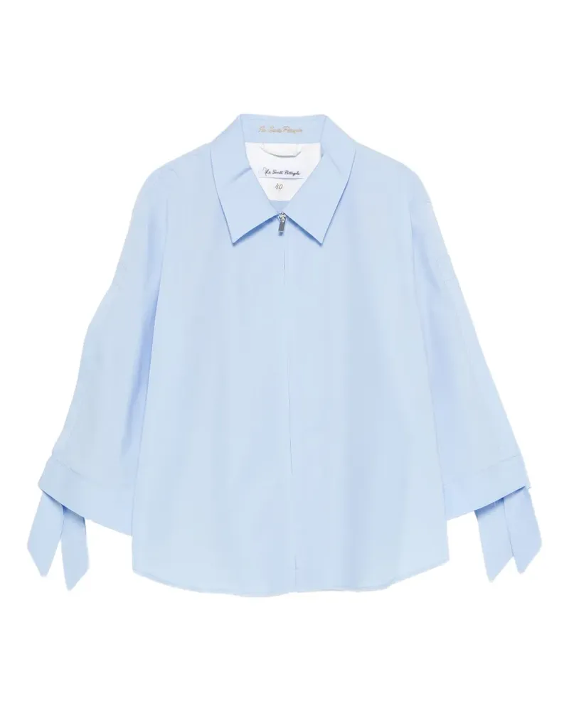 LE3 Sarte Pettegole Hemd mit Schleifenverschluss - Blau Blau