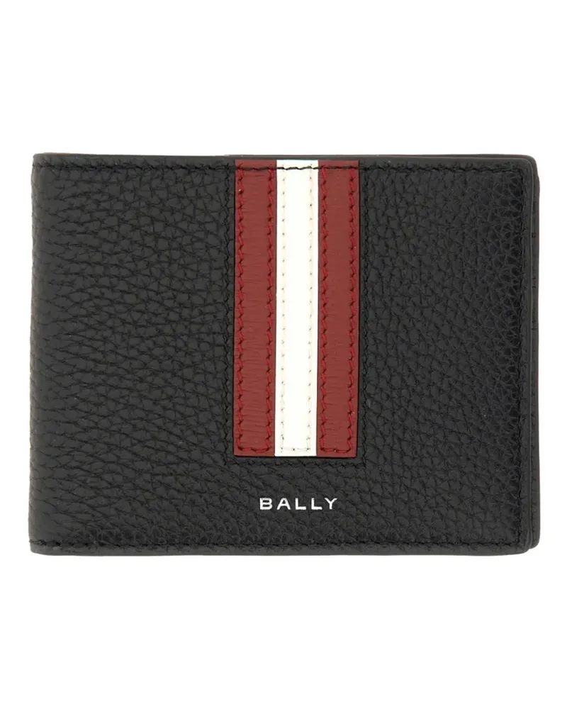 Bally striped leather bi-fold wallet - Schwarz Schwarz