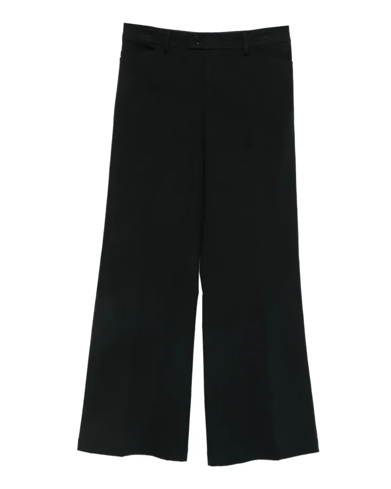 Closed button-fastening tailored trousers - Schwarz Schwarz