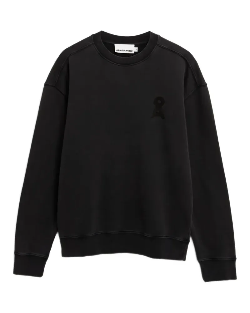 Armedangels Iconic Pullover mit Logo-Patch - Schwarz Schwarz