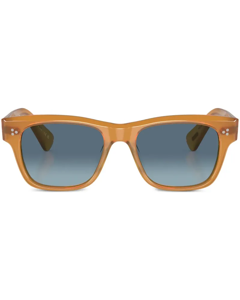 Oliver Peoples Birell Sonnenbrille mit eckigem Gestell - Braun Braun