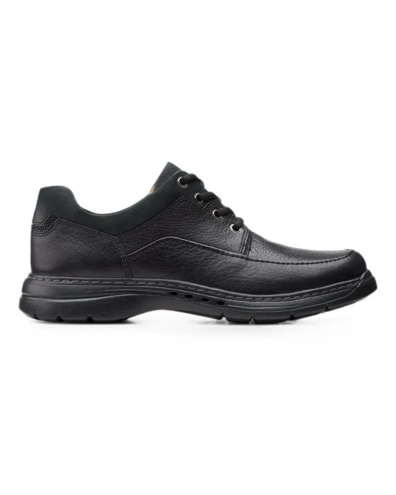 Clarks Un Brawley Lace Schuhe aus gekörntem Leder - Schwarz Schwarz