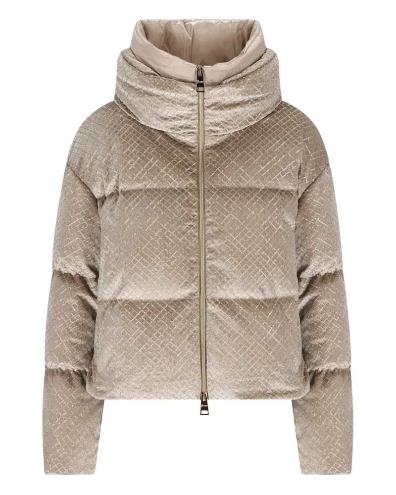 Herno high-neck sequin jacket - Nude Nude
