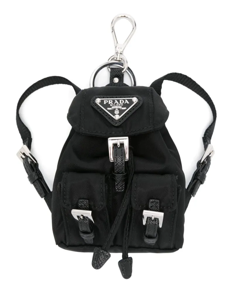 Prada Mini Icon Schlüsselanhänger - Schwarz Schwarz