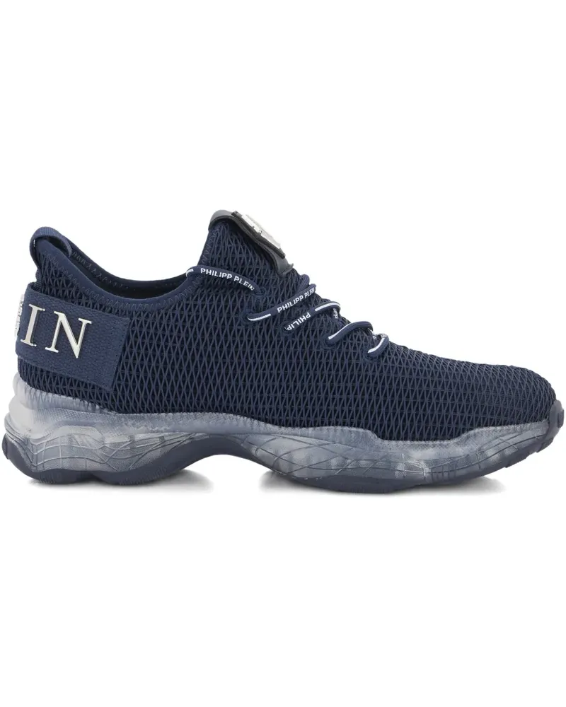 Philipp Plein Sneakers mit Logo-Schild - Blau Blau