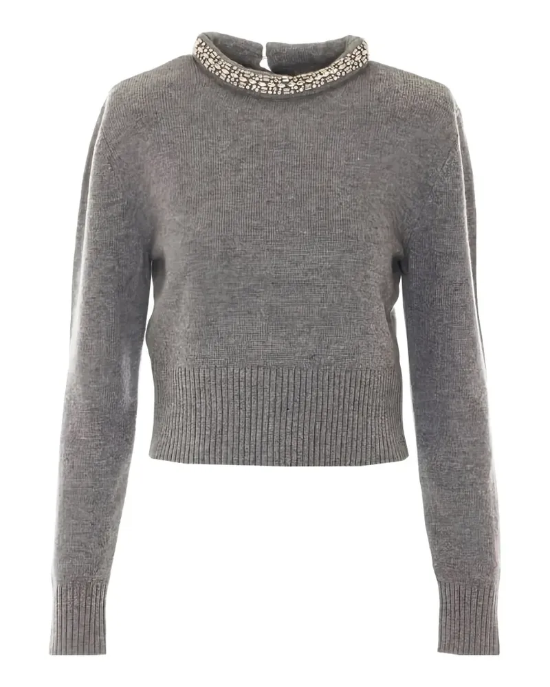 Pinko Berlino Pullover mit Kristallen - Grau Grau