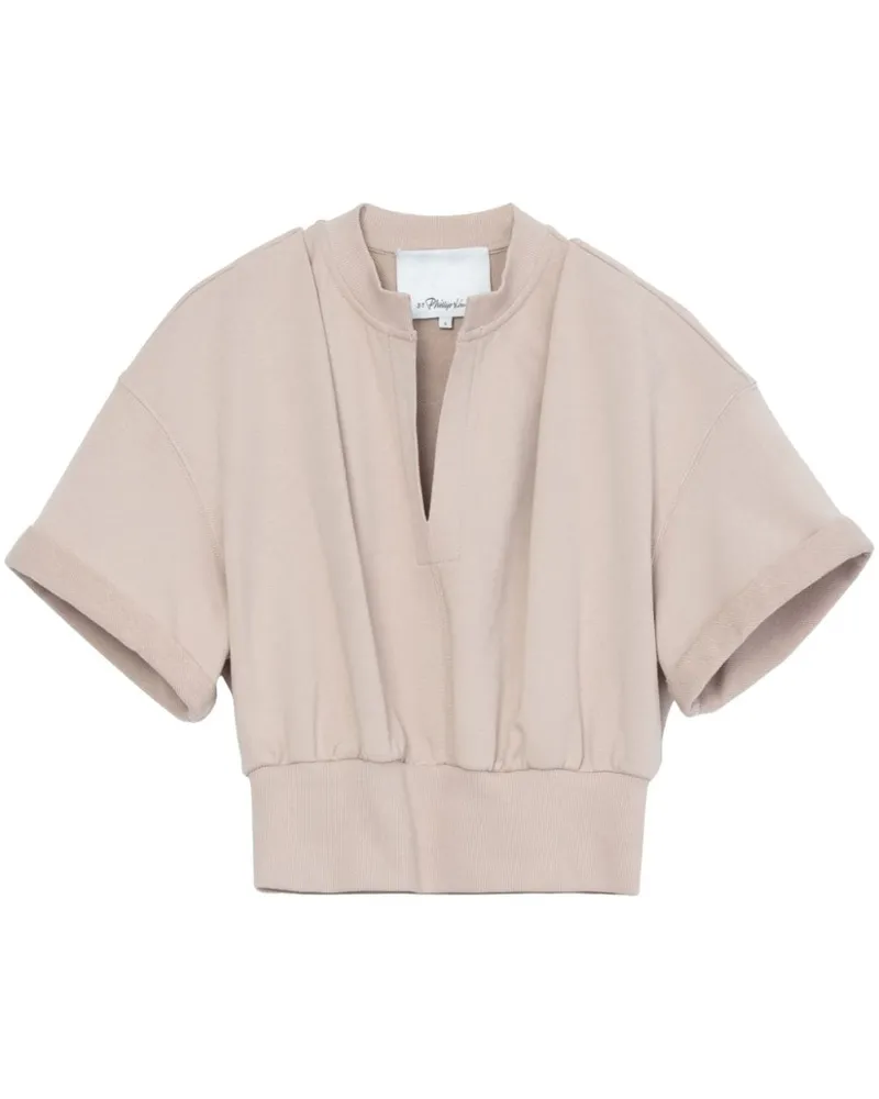 3.1 phillip lim T-Shirt mit V-Ausschnitt - Nude Nude