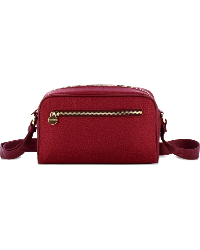 Borbonese Eco Line Schultertasche mit Reißverschluss - Rot Rot