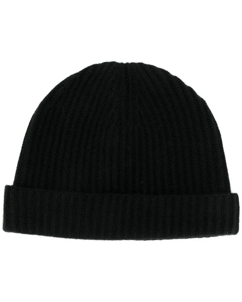 N.Peal Gerippte Beanie - Schwarz Schwarz