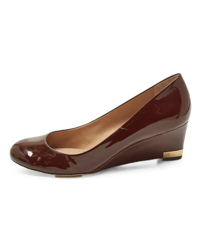 Tory Burch leather wedge pumps - Braun Braun