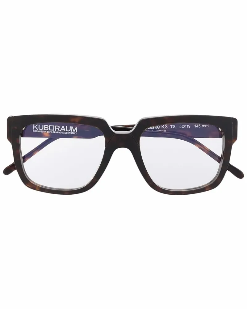 KUBORAUM Eckige K3 Brille - Braun Braun
