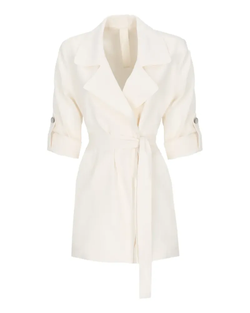 MARELLA belted notch-lapel duster coat - Weiß Weiß