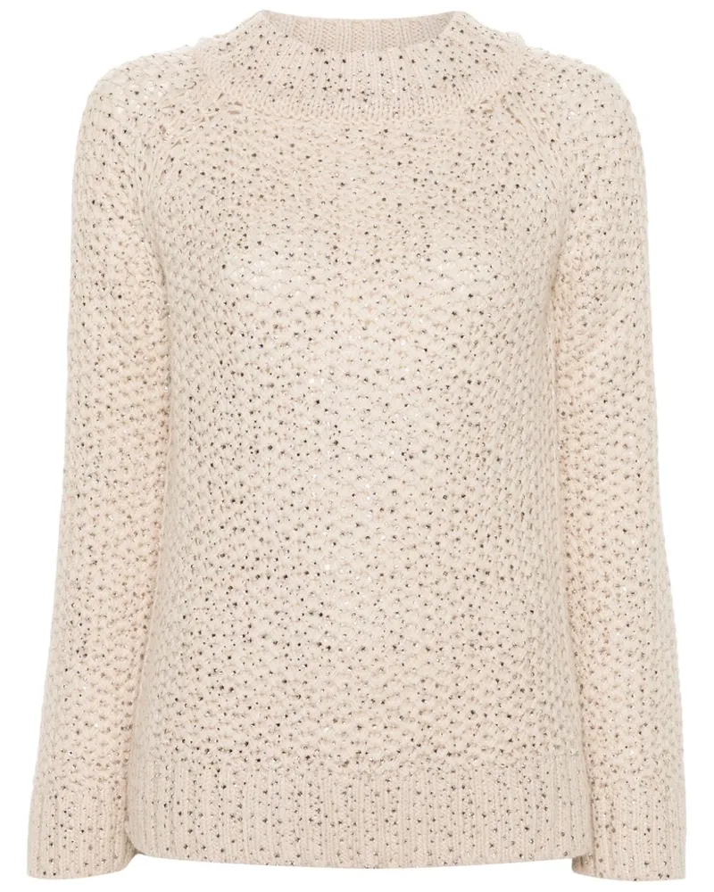 Ermanno Scervino crystal-embellished Pullover Nude