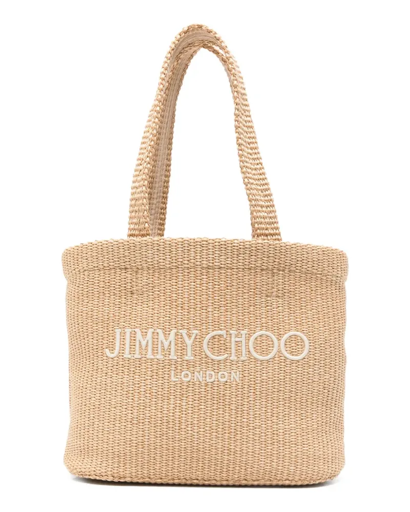 Jimmy Choo logo beach bag - Nude Nude